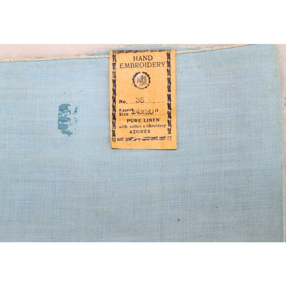 Vintage Linen Tea Towel Set 3 Cotton Floral Hand Embroidery 60's Cottagecore - Picture 5 of 12